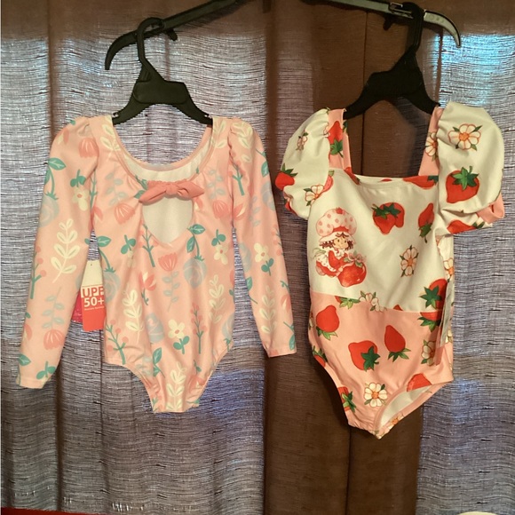 Disney princess and Strawberry Shortcake one piece swimsuit. - Picture 2 of 4